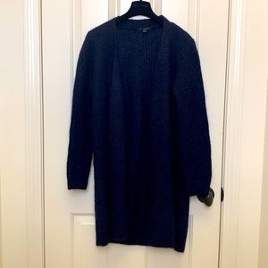 COS navy mohair cardigan